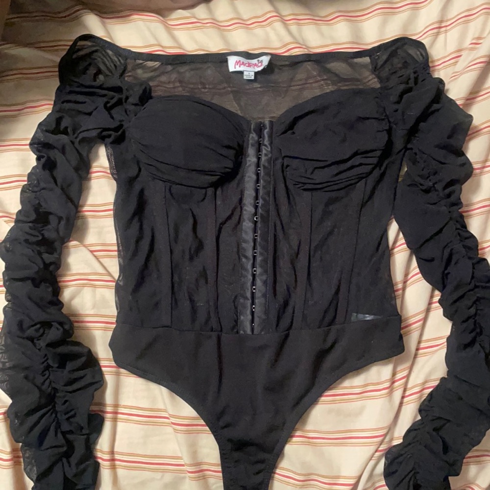 All black One piece top